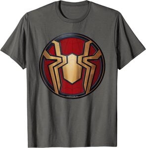 Camiseta Spider-Man No Way Home Logo Traje de Spider-Man en Dorado