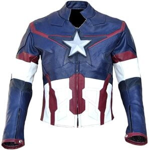 Chaqueta de Cuero de Capitán América La Era de Ultrón