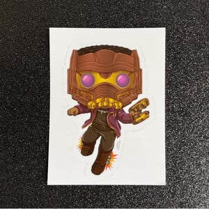 Funko Pop What If Collector Corps Pegatina T'Challa Star-Lord