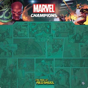 Juego de Cartas Marvel Champions de Fantasy Flight Games Alfombrilla de Juego La Tiranía de Cráneo Rojo