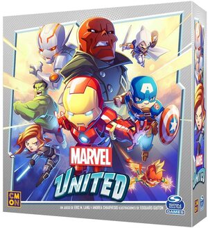 Juego de Mesa Marvel United CMON con Cartas y Figuras