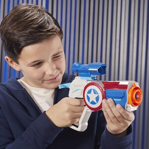 Lanzador de proyectiles de Capitán América Pistola de Nerf Assembler Gear