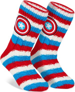 Calcetines Antideslizantes de Punto Marvel Capitán América