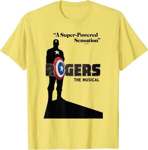 Camiseta Hawkeye Ojo de Halcón Rogers el Musical Poster Amarillo