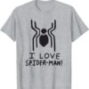 Camiseta Spider-Man No Way Home I Love Spider-Man Símbolo Araña
