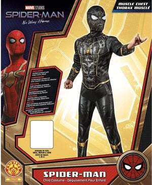 Disfraz de Spider-Man No Way Home Negro y Dorado de Niño
