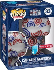 Funko Pop Art Series Patriotic Age 33 Capitán América Sam Wilson Falcon Winter Soldier