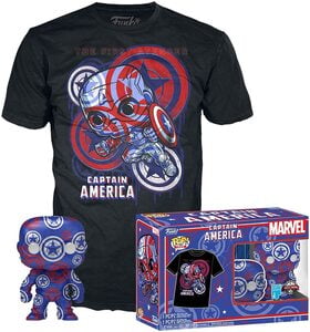 Funko Pop Art Series Patriotic Age 36 Capitán América Steve Rogers Civil War Pack