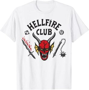 Camiseta Stranger Things 4 Hellfire Club Fuego Infernal